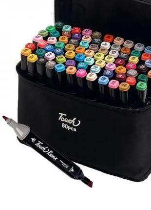 80 штук скетч-маркеры для рисования набор разноцветных двухсторонних фломастеров маркеров