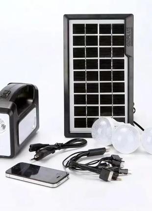 Портативна сонячна автономна система gdplus gd7 потужний ліхтар світильник на сонячній батареї