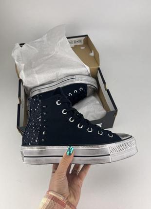 Кеди converse chuck taylor all star lift chrome a06450c, оригінальні кеди конверс на платформі жіночі