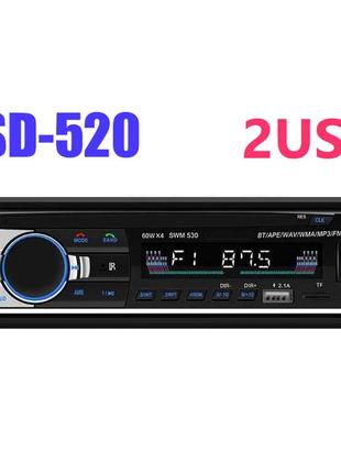 1 din автомагнитола jsd-520 bluetooth 2 usb 1 дин мощная магнитола с юсб для зарядки в ланос