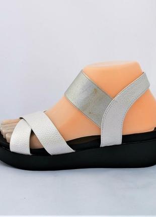 Женские сандалии босоножки белые резинка летняя обувь (размеры: 37,38)  - 0-45 фото