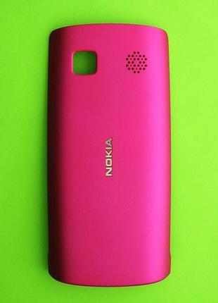 Кришка батареї nokia asha 500 dual sim, рожевий оригінал #0259402