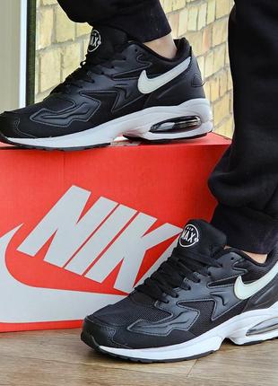 Чоловічі чорні кросівки n!ke 90 air max 2 шкіряні найки для бігу (розміри: 41,42,43,44,45) відео огляд