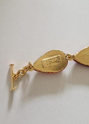 Оригінальний вантажний браслет vintage yves saint laurent amber