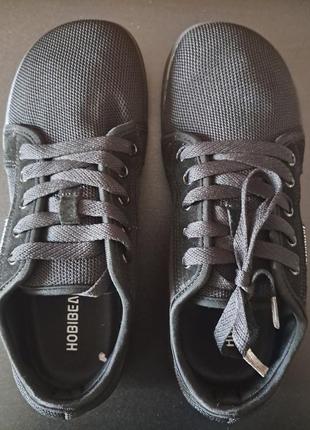 Чорні анатомічні кросівки кеди 38 розмір hobibear анатомічне взуття barefoot