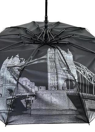 Женский зонт полуавтомат на 10 спиц антиветер с принтом городов внутри от bellissimo,...