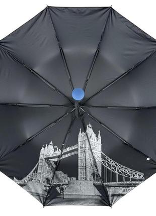 Женский зонт полуавтомат на 10 спиц антиветер с принтом городов внутри от bellissimo,...