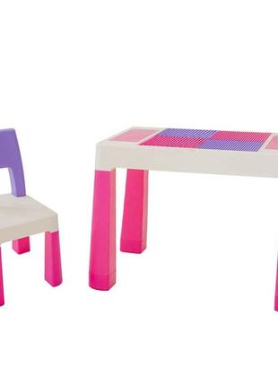 Детский стол со стулом для рисования и игр в лего5 фото