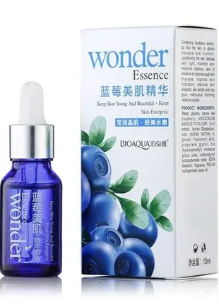 Сироватка для обличчя bioaqua wonder essence з гіалуроновою кислотою й екстрактом чорниці, 15 мл