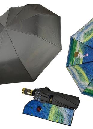 Жіноча парасоля напівавтомат з подвійною тканиною bellissimo, сірий, 018301s-3