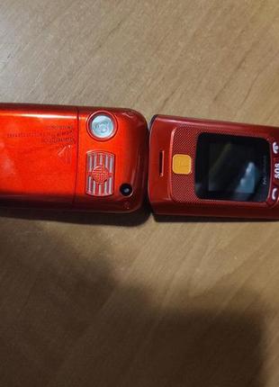 Мобильный телефон gzone f899 red. flip английская клавиатура раскладушка с 2 экранами3 фото