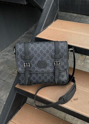 Сумка мессенджер gucci gg messenger bag grey