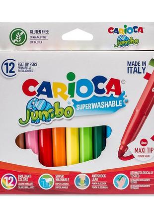 Фломастеры для рисования carioca jumbo 40569 12 цветов