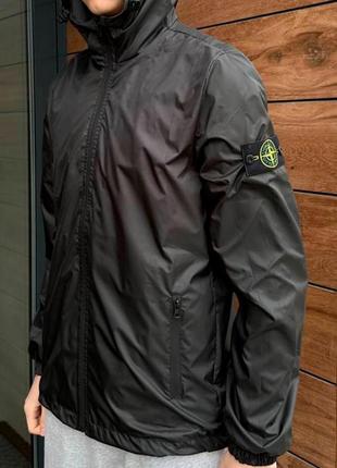 Вітровка stone island gore-tex чорна