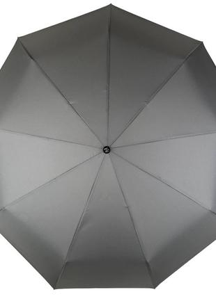 Семейный складной зонт-автомат с большим куполом 123см на 9 спиц от frei regen, есть антиветер, серый 02507-25 фото
