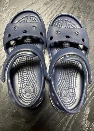 Крокс сандалі баябенд дитячі сині crocs kids bayaband sandal navy/pepper7 фото