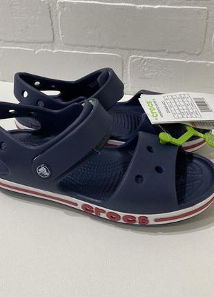 Крокс сандалі баябенд дитячі сині crocs kids bayaband sandal navy/pepper10 фото