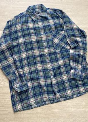 Сорочка вінтаж у клітинку flannel plaid shirt uniqlo pendleton lee