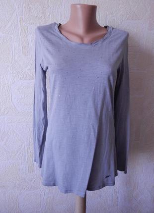 Хлопковый реглан со стразами