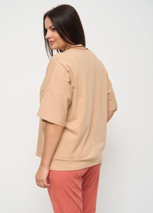 Пижама женская с бриджами и футболкой yourself размер 2xl, 3xl, 4xl, 5xl4 фото