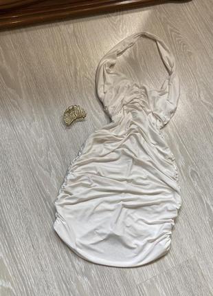 Біла міні сукня із пуш-ап ефектом5 фото