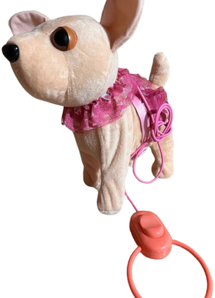 Собачка інтерактивна чихуахуа кікі на повідку махає хвостиком і співає пісню