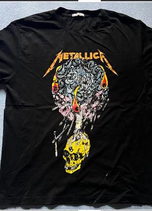 Футболка чорна з принтом  metallica frantic розмір xl1 фото