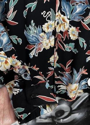 Брендовая шикарная мужская рубашка reiss slim fit original турция принт цветы этикетка