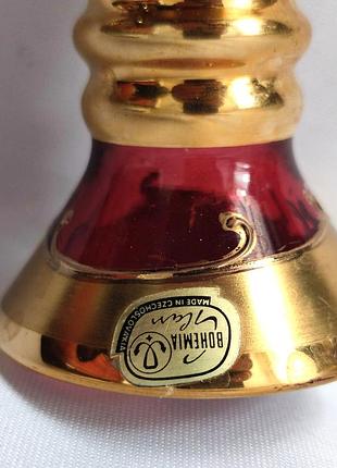 Ваза люлька стекло bohemia винтаж /8984/