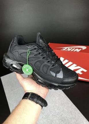 Мужские и подростковые кроссовки nike air max tn terrascape plus black grey крутое мужское и подростковое кроссовки найк чёрные сереы