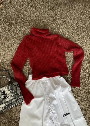 Червона коротка кофта, светр, топ