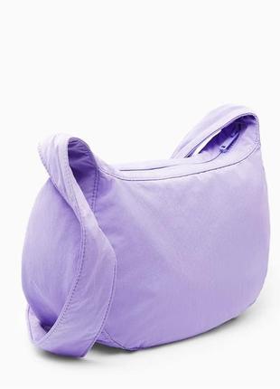 Нова лілова фіолетова нейлонова кросбоді сумка cos arket & other stories bimba y lola3 фото