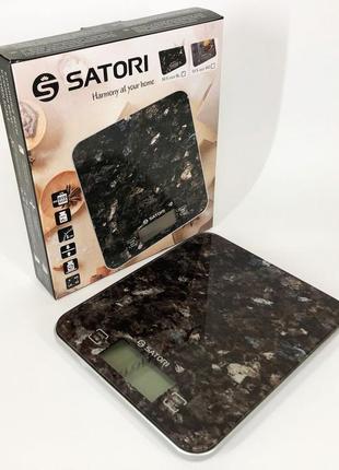 Ваги кухонні satori sks-211-bl 15 кг, ваги для зважування продуктів, ваги харчові, кулінарні