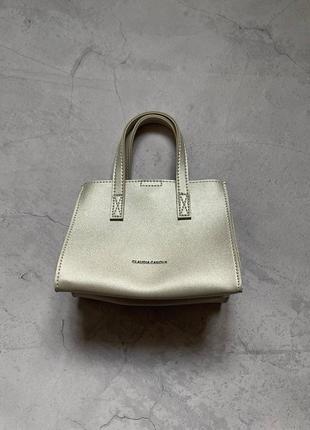 Маленькая серебристая сумочка claudia canova