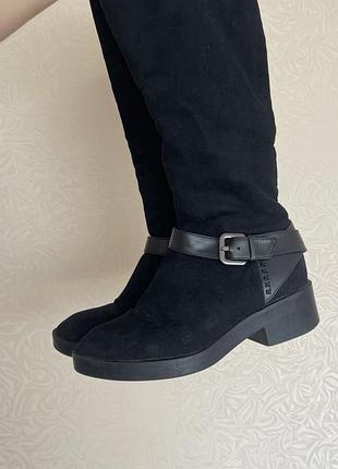 Сапоги замшевые сапоги ботфорты сапожки zara 37р