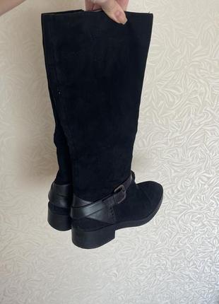 Сапоги замшевые сапоги ботфорты сапожки zara 37р