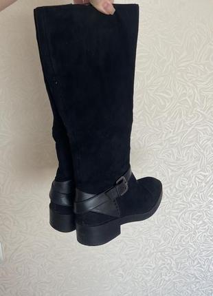 Сапоги замшевые сапоги ботфорты сапожки zara 37р