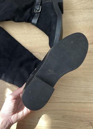 Сапоги замшевые сапоги ботфорты сапожки zara 37р