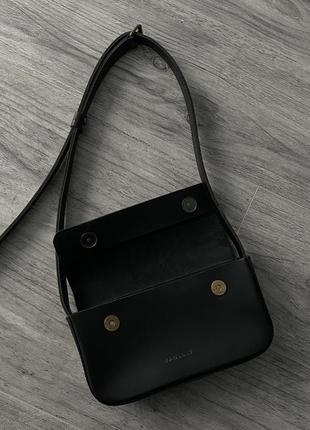 Шкіряна чорна сумка bagllet4 фото