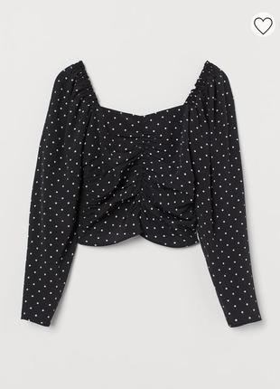 Укороченная блуза топ h&m3 фото