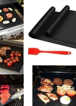 Антипригарный коврик-гриль портативный bbq grill sheet 33х40 см 2 шт весенняя распродажа!