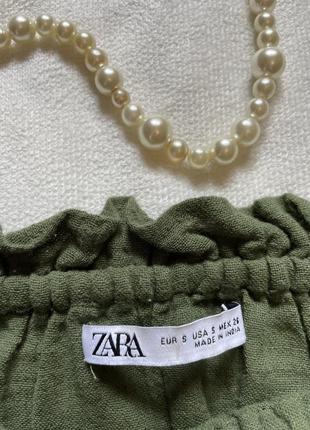 Вишиванка блуза сорочка zara з льону5 фото