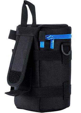 Защитный кофр, чехол, футляр, сумка для объектива dlp-5ii от jjc размер 113 x 215 - черный3 фото