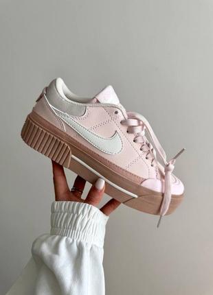 Женские кроссовки nike court legacy pink premium.