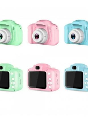 Детский фотоаппарат (зеленый,голубой) (100) весенняя распродажа!