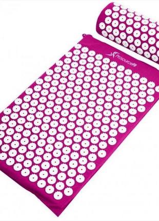 Ортопедичний килимок з подушкою acupressure mat фіолетовий весенняя распродажа!