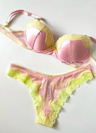 Люкс рожевий комплект білизни victoria’s secret