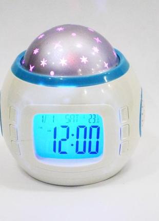 Часы с будильником и проектором звездного неба 1038