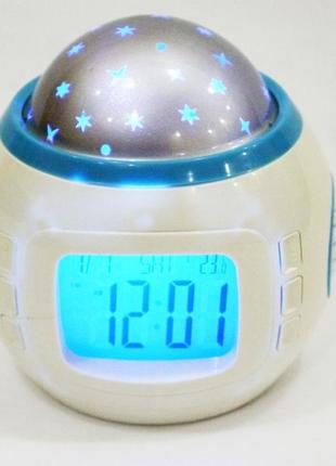 Часы с будильником и проектором звездного неба 1038