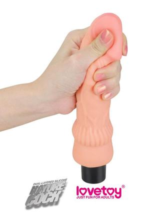 Фалоімітатор із вібрацією real softee 8.3" long супер шоп 2